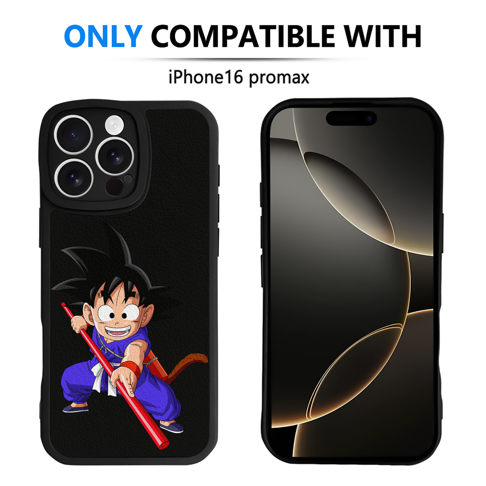 （画像用） ドラゴンボール 孫悟空（そん ごくう）Son Goku カカロット DRAGON BALL Kakarotto 【iPhone 16シリーズ対応】シリコンスマホケース（レザー調） 材質：シリコン